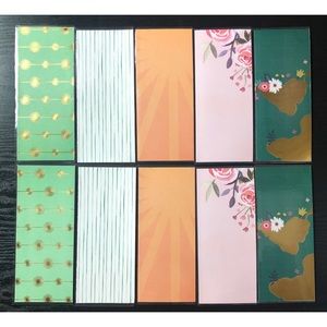 10 laminated cash envelopes